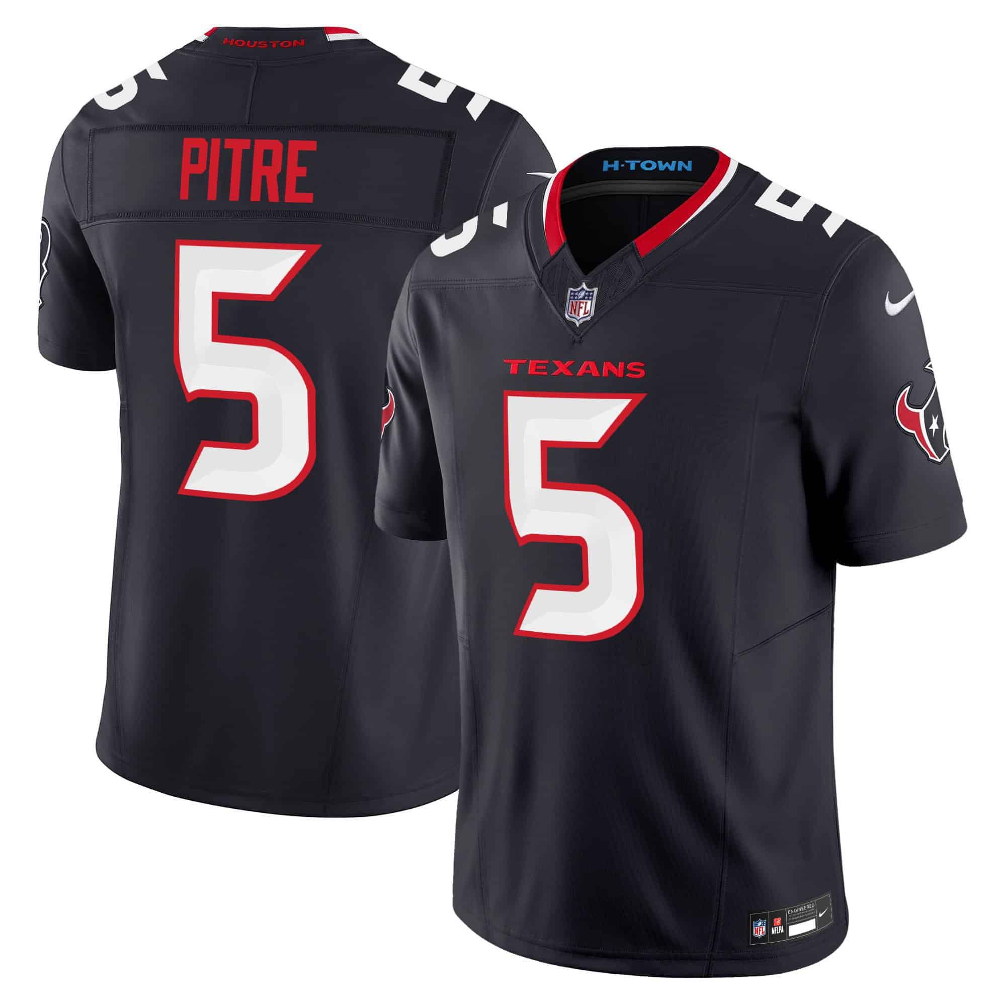 Men Houston Texans #5 Pitre Black 2024 Nike Vapor Limited NFL Jersey style 1->indianapolis colts->NFL Jersey